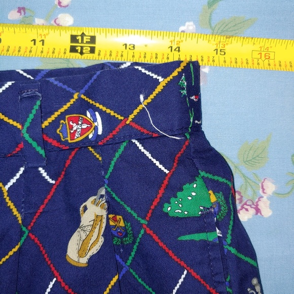 Lady Divots Vintage Novelty Golfing Print High Waist Wide Leg Shorts Size 12 - Picture 9 of 12